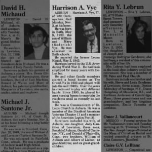 Obituary for Harrison A Vye