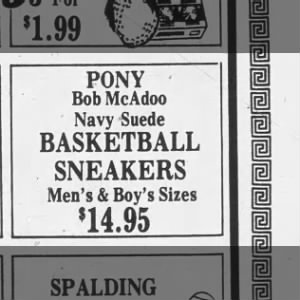 "Pony Bob McAdoo" Basketball Sneaker (Sept. 1977, MA)