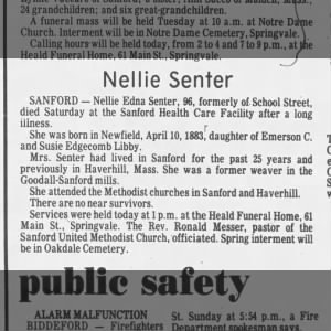 Nellie Edna Libby Senter obituary
