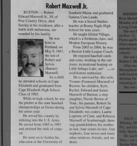 Obituary for Robert Edward Maxwell Jr